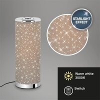 Tischleuchte Briloner Sternenoptik LED 5W Taupe-Chrom...