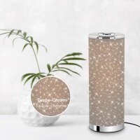 Tischleuchte Briloner Sternenoptik LED 5W Taupe-Chrom Tischlampe