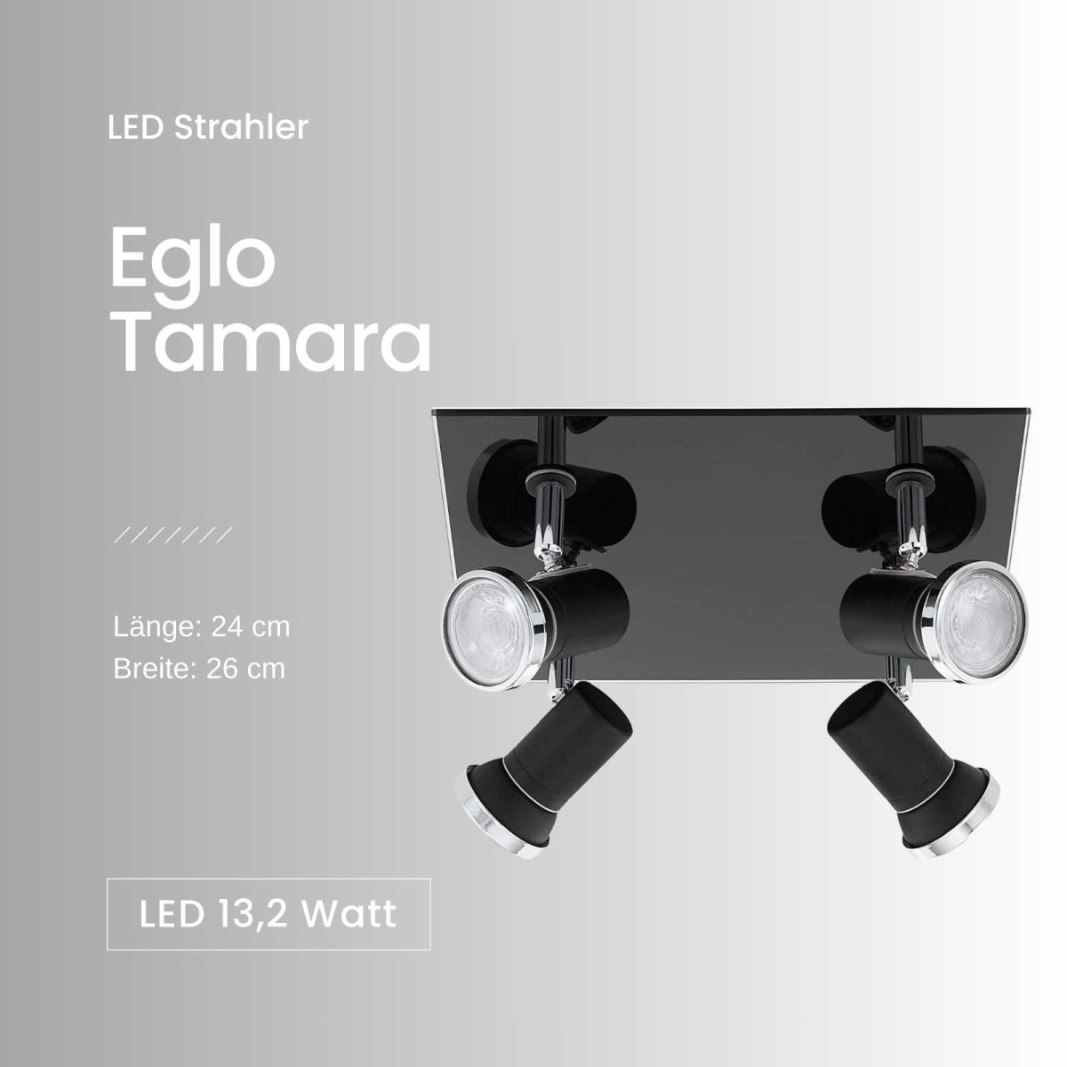 Strahler Eglo Tamara Schwarz 32,50 Deckenlampe, Spot € Deckenleuchte LED
