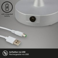 Tischleuchte Briloner Akku USB LED 3W IP44 Tischlampe Touch dimmer