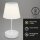 Akku-Tischleuchte Akku Leuchte, Silber, 3 Watt, dimmbar, IP44, Ø 15 cm – Briloner