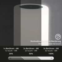 Akku-Tischlampe Leuchte, Schwarz, 3 Watt, 3300K, dimmbar, IP44, Ø 12,5 cm – Briloner