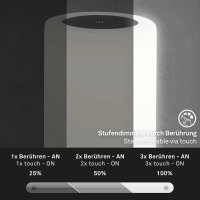 Akku Tischleuchte Briloner LED 3W Ø 12,5CM Akku Tischlampe IP44 Dimmbar Touch 3300K Außenleuchte  Schwarz