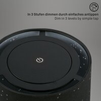 Akku-Tischleuchte, schwarz, 3 Watt, dimmbar, Ø 12,5 cm – Briloner