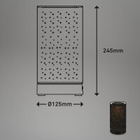 Akku-Tischleuchte, schwarz, 3 Watt, dimmbar, Ø 12,5 cm – Briloner