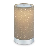 Akku-Tischleuchte, Taupe, 3 Watt, Ø 12,5 cm – Briloner