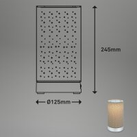 Tischleuchte Briloner Akku LED 3W USB Taupe Tischlampe