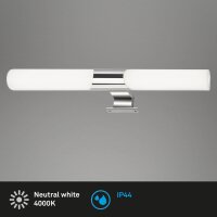 LED Spiegelleuchte Brilo, Chrom, 12 Watt, 4000K, 47 x 12...