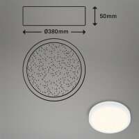 LED Deckenlampe Aufbauleuchte, Weiß, 24 Watt, 2700 – 6500K, dimmbar – Briloner
