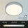 LED Deckenleuchte Deckenlampe, Silber, 24 Watt, dimmbar, mit Fernbedienung, Ø 38 cm – Briloner