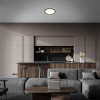 Briloner Deckenleuchte LED 18W Backlight Deckenlampe Panel Ultraflach Braun-Gold