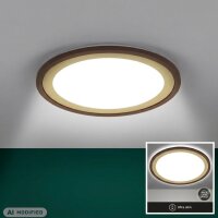 LED Deckenleuchte LED Deckenlampe mit Backlight, Gold,...