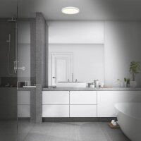 LED Deckenleuchte Badleuchte, Weiß, 19 Watt, Backlight-Effekt, Ø 29 cm – Briloner
