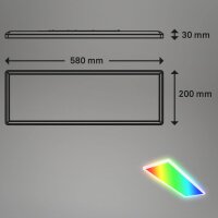 Deckenleuchte Briloner LED Panel mit Backlight Fernbedienung Farbe wechselbar mit RGB Deckenlampe