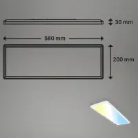 Deckenleuchte Briloner LED Panel 23W CCT Fernbedienung 3000lm