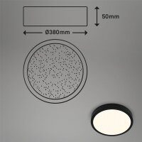LED Deckenleuchte Aufbauleuchte Lichtfarbe, Schwarz, 22 Watt, 2700 – 6500K, dimmbar – Briloner