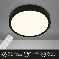 LED Deckenleuchte Aufbauleuchte Lichtfarbe, Schwarz, 22...