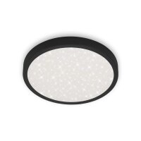 LED Deckenleuchte Sternenhimmel, Schwarz, 24 Watt, 4000K, Sternenhimmel-Effekt – Briloner