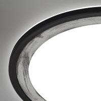 LED Deckenleuchte Silver Crafted, Schwarz, Silber, 22 Watt, dimmbar, CCT einstellbar – Briloner