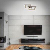 Briloner Deckenleuchte LED 25W Deckenlampe CCT Fernbedienung Schwenkbar Gold
