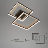 Briloner Deckenleuchte LED 25W Deckenlampe CCT Fernbedienung Schwenkbar Gold