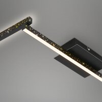 LED Deckenlampe Glitzer-Effekt, Schwarz, 24 Watt, 3000K, Backlight-Effekt – Briloner