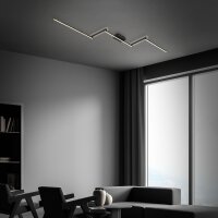 LED Deckenlampe Glitzer-Effekt, Schwarz, 24 Watt, 3000K, Backlight-Effekt – Briloner