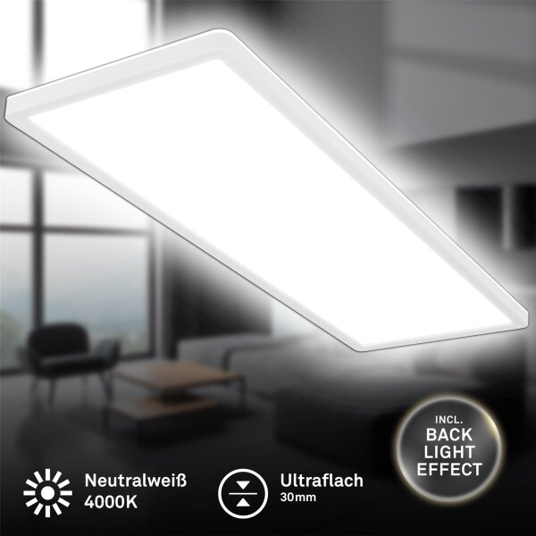 BRILONER Slim LED Panel 58x20cm | Ultraflach, 4000K & Backlight