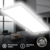 BRILONER Slim LED Panel 58x20cm | Ultraflach, 4000K &...