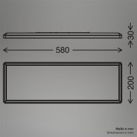 BRILONER Slim LED Panel 58x20cm | Ultraflach, 4000K & Backlight