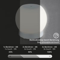 Tischleuchte Briloner AKKU Ø16 cm LED 3W Tischlampe  Kunststoff