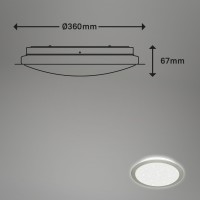 B-Kartonage Briloner Deckenleuchte Sternenhimmel LED 15W Deckenlampe Backlight Nickel-Matt