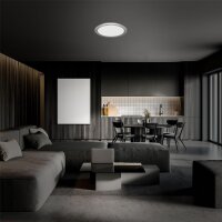 LED Deckenlampe Sternenhimmel, Nickel-Matt, 15 Watt, 1500lm, 4000K, Backlight-Effekt – Briloner