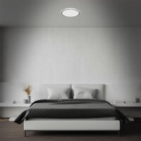 LED Deckenlampe Sternenhimmel, Nickel-Matt, 15 Watt, 1500lm, 4000K, Backlight-Effekt – Briloner