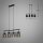 4-flammige Pendelleuchte Retro Draht, Schwarz, 4 x E27 max. 60W, 74 x 120 cm – Briloner