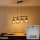 4-flammige Pendelleuchte Retro Draht, Schwarz, 4 x E27 max. 60W (exkl.), 74 x 120 cm – Briloner
