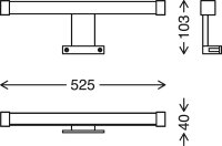 LED Spiegelleuchte LED Spiegelleuchte mit Schutzklasse IP44, Chrom, 10 Watt, IP44 – Briloner