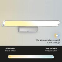 Briloner Wandleuchte LED 15W CCT Wandlampe Dimmbar Touchdimmer Schwenkbar Nickel-Matt