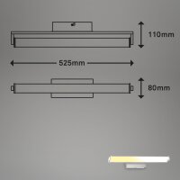 Briloner Wandleuchte LED 15W CCT Wandlampe Dimmbar Touchdimmer Schwenkbar Nickel-Matt