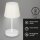 Akku-Leuchte Briloner 3 Watt LED Tischleuchte Weiß IP44 Touchdimmer Tischlampe
