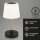 Akku Tischleuchte Briloner LED 3W  Tischlampe IP44 Außenleuchte Dimmbar Touch USB Aufladbar  Schwarz Holzoptik
