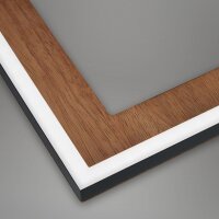 Deckenleuchte Briloner Frame LED 45W 56CM Deckenlampe CCT Dimmbar Fernbedienung Schwenkbar Holz Schwarz