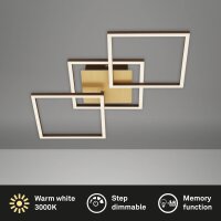 Deckenleuchte Briloner Frame Goldfarbig LED dimmbar...