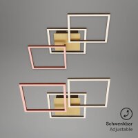 Deckenleuchte Briloner Frame Goldfarbig LED dimmbar über Schalter Deckenlampe