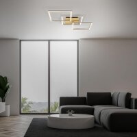 Deckenleuchte Briloner Frame Goldfarbig LED dimmbar über Schalter Deckenlampe