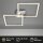 Deckenleuchte Briloner Frame LED 18W 52CM Deckenlampe Glitzereffekt Dimmbar Schwenkbar Alu-Chrom