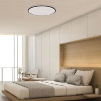 B-Kartonage Briloner Deckenleuchte Sternenhimmel LED 80W Deckenlampe CCT Dimmbar Fernbedienung Schwarz