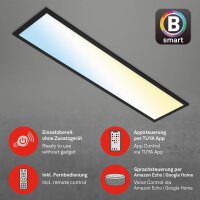 Deckenleuchte Briloner LED 28W 100CM Deckenlampe SmartHome Dimmbar CCT Panel Fernbedienung Schwarz