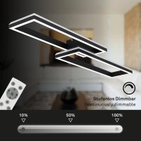 Deckenleuchte Briloner Frame LED 42W 119,5CM Deckenlampe CCT RGB Backlight Dimmbar Fernbedienung Schwenkbar Schwarz