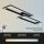 Deckenleuchte Briloner Frame LED 42W 119,5CM Deckenlampe CCT RGB Backlight Dimmbar Fernbedienung Schwenkbar Schwarz